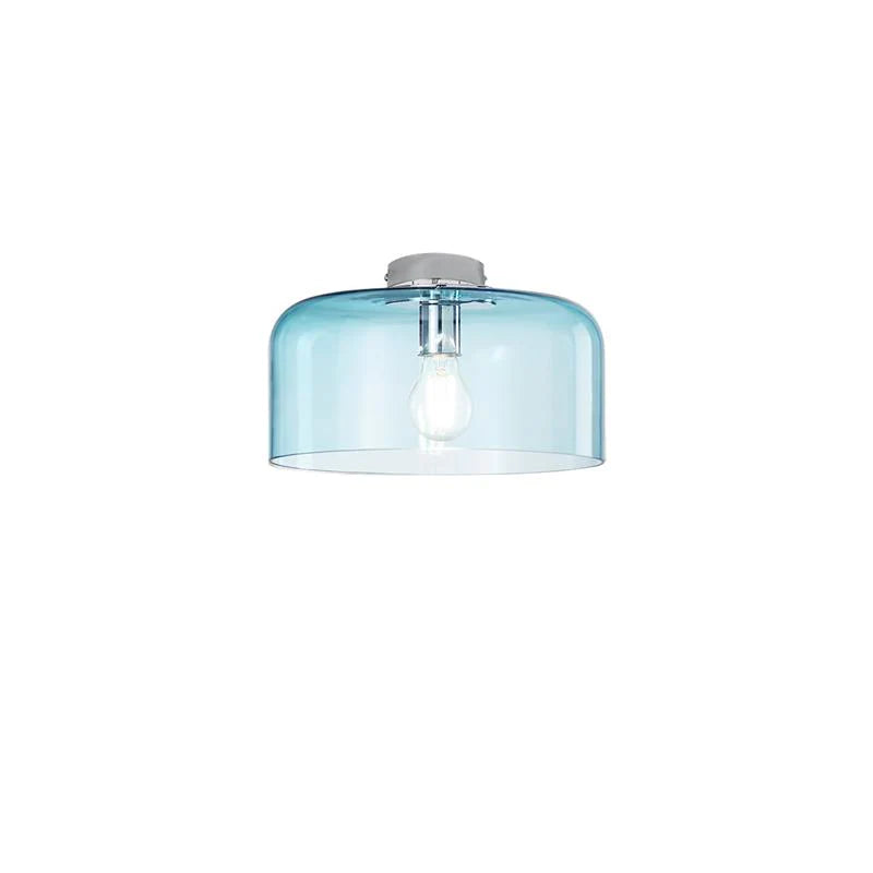 Plafoniera in vetro soffiato lucido in varie varianti e struttura in metallo 1XE27 non incl. D.30cm GIBUS-PL30 Plafoniera in vetro soffiato lucido in varie varianti e struttura in metallo 1XE27 non incl. D.30cm GIBUS-PL30